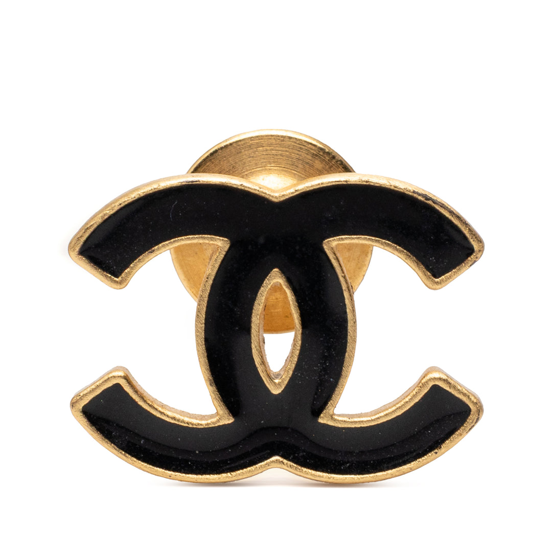 Chanel CC plaqué Émail Pin Broche