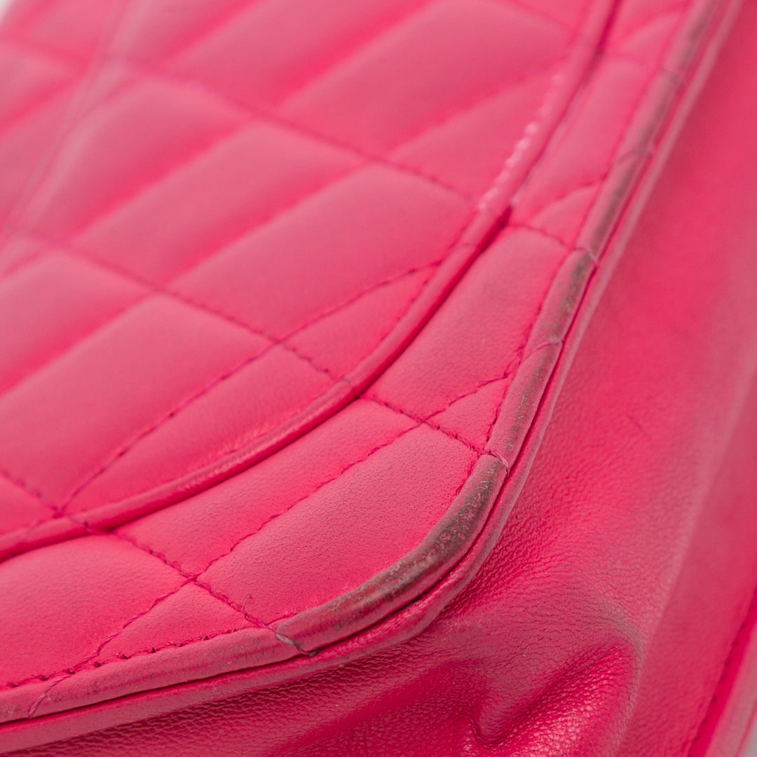 Classic Lambskin Wallet on Chain Pink - Gaby Paris