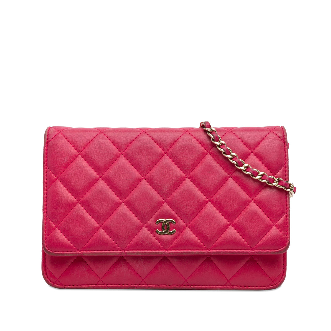 Chanel Classic Cuir d’agneau Wallet on Chain Rose – GABY PARIS Authentique