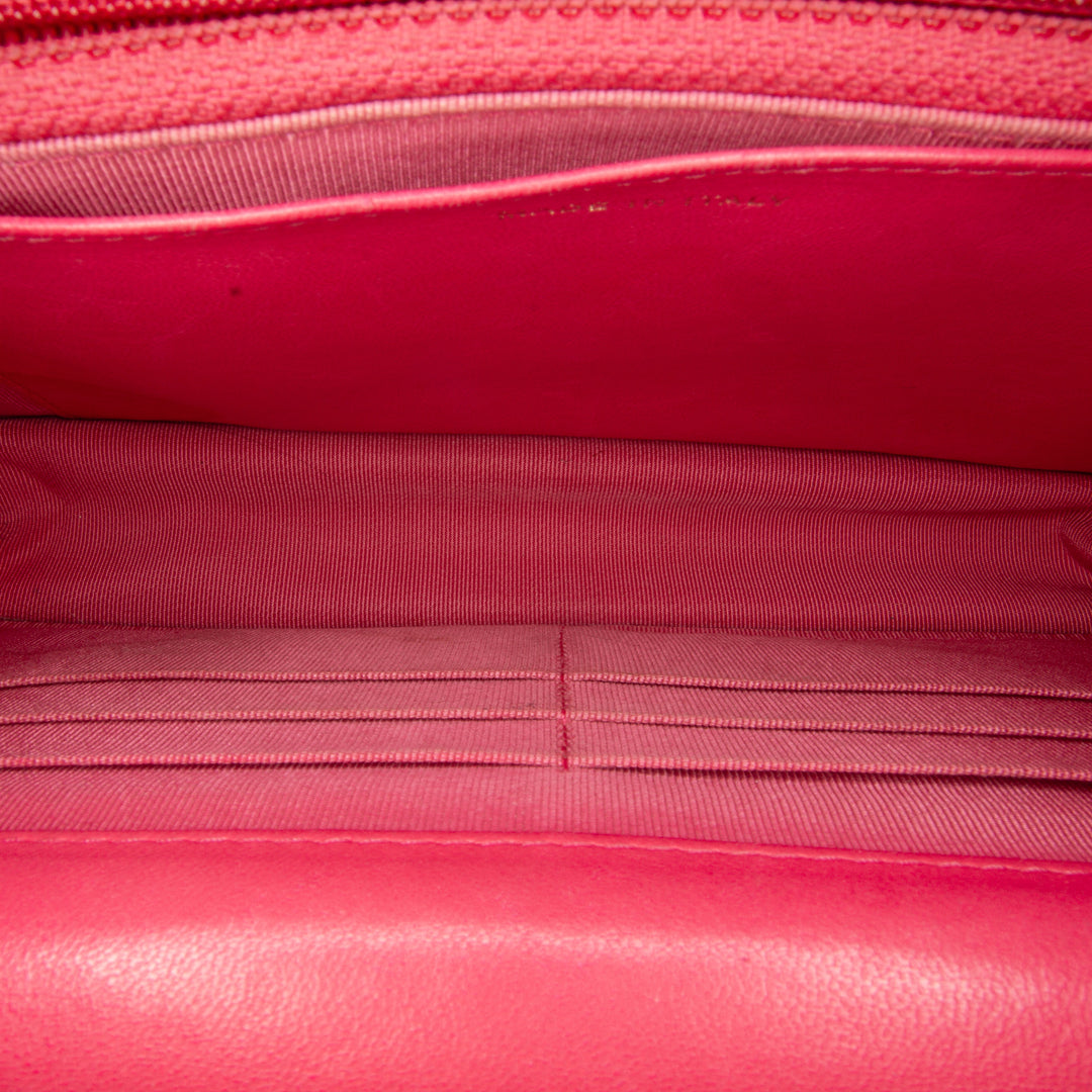 Classic Lambskin Wallet on Chain Pink - Gaby Paris
