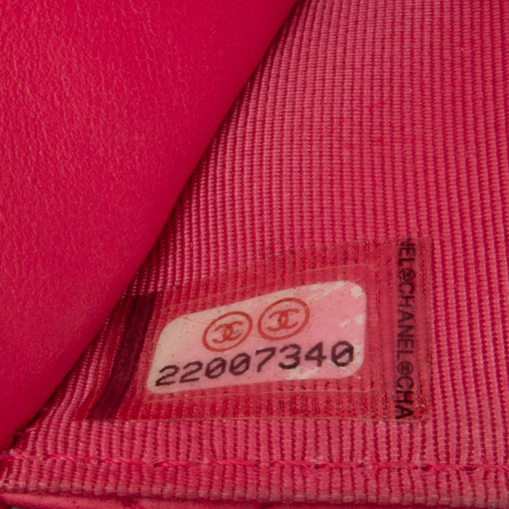 Classic Lambskin Wallet on Chain Pink - Gaby Paris