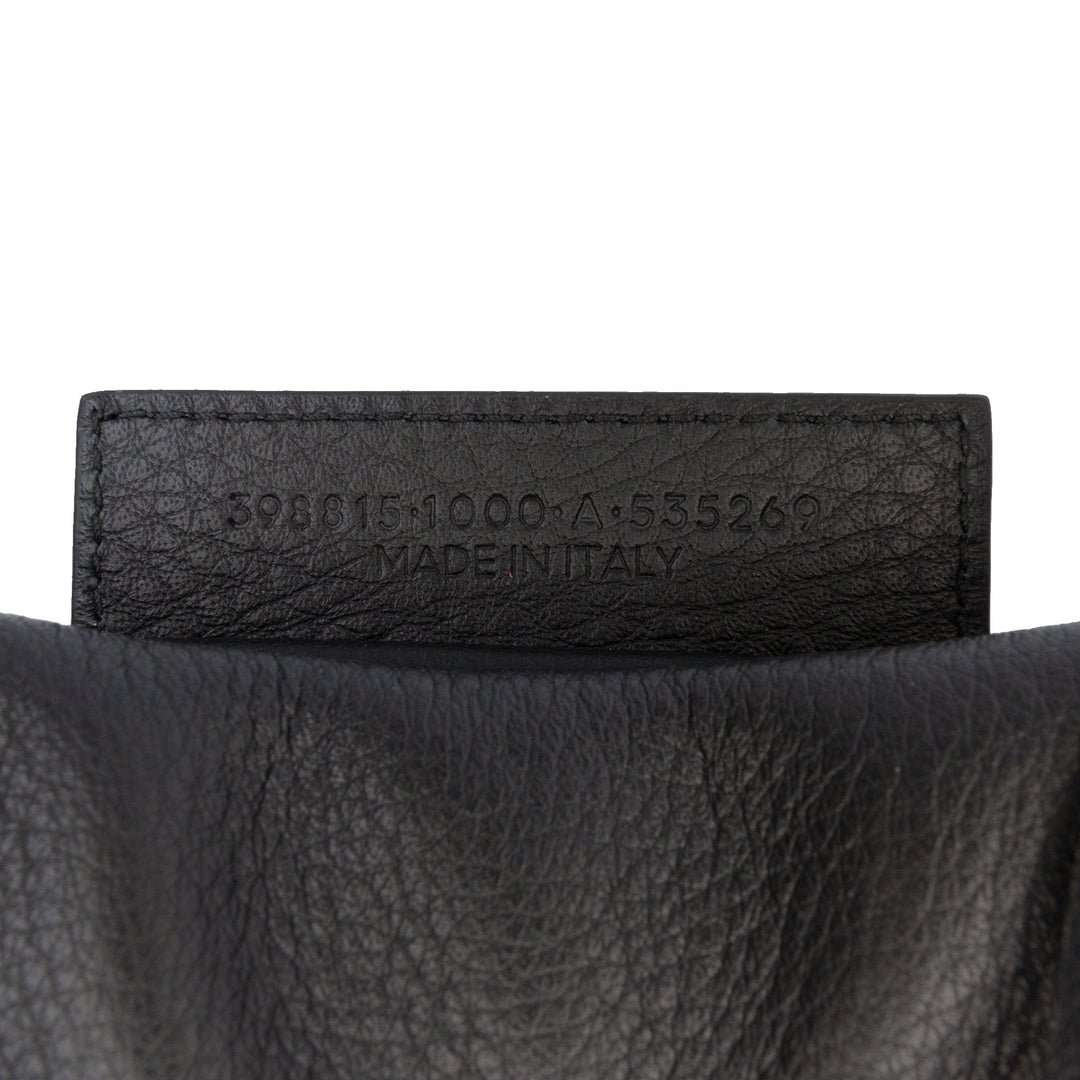 Balenciaga XS Cuir Papier Triple Zip Around Sac porté croisé Noir