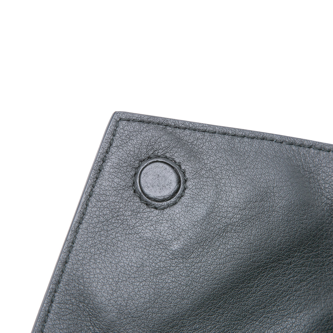 Balenciaga XS Cuir Papier Triple Zip Around Sac porté croisé Noir