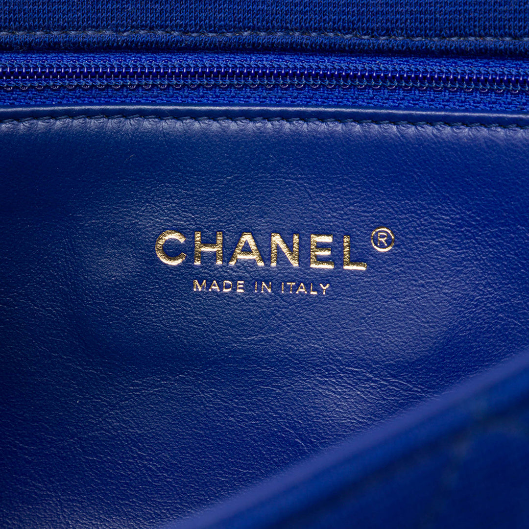 Chanel Tricolore Jersey CC Filigree à rabat Petit Bleu – vue 5 – GABY PARIS