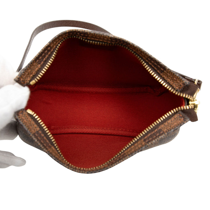 Trousse Pochette Damier Ébène Marron
