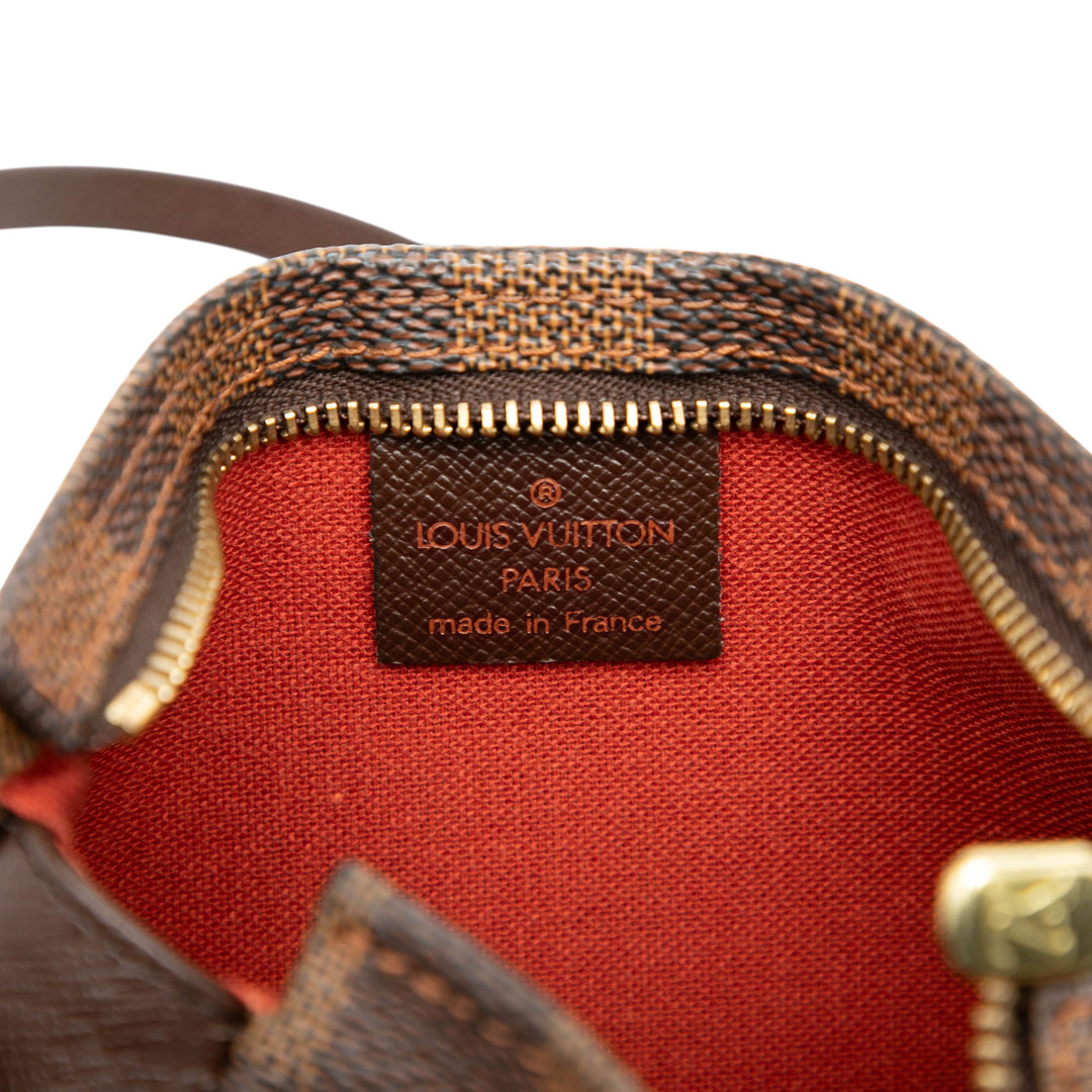 Trousse Pochette Damier Ébène Marron