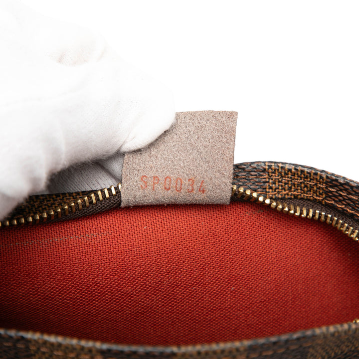 Trousse Pochette Damier Ébène Marron