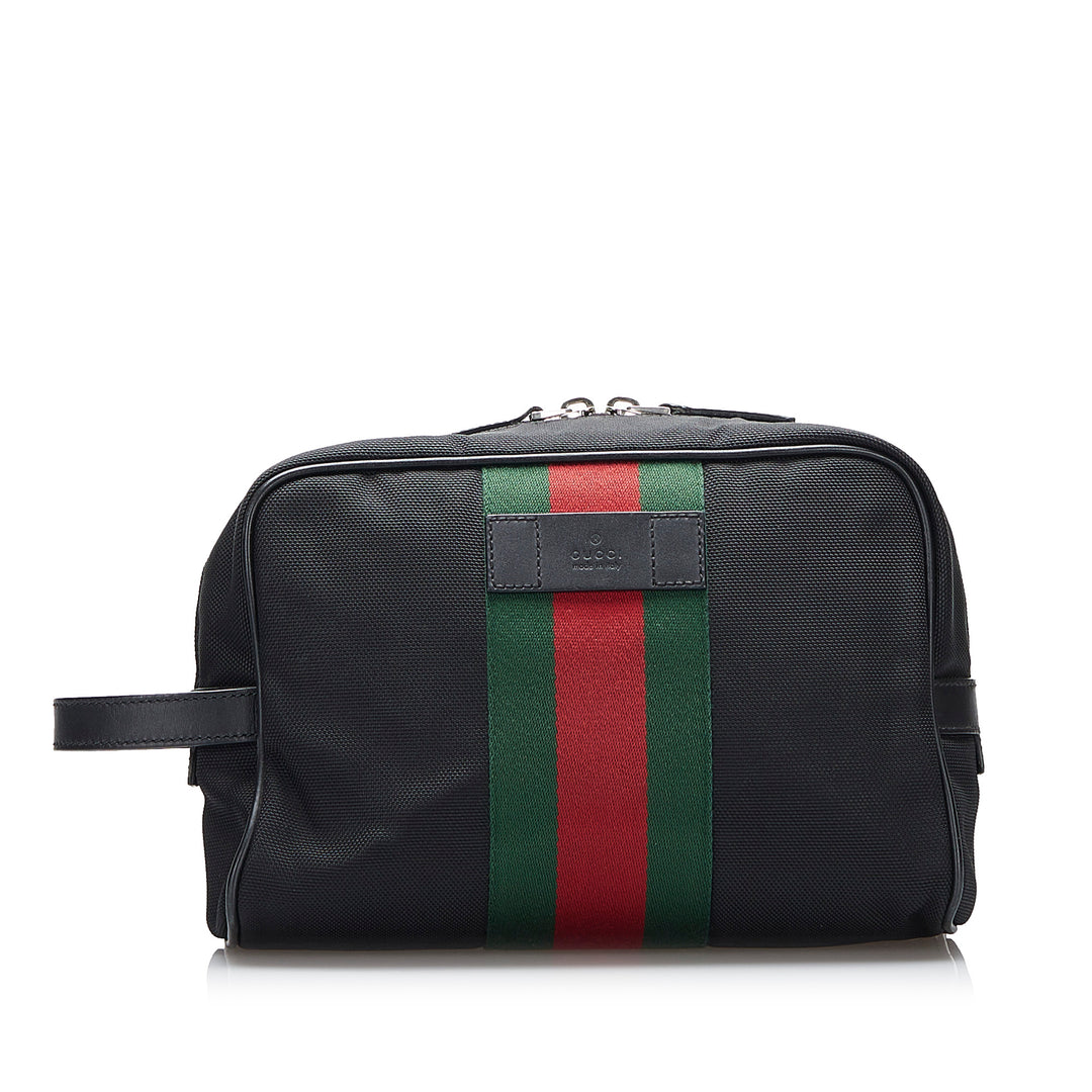 Gucci Techno Web Clutch Black - GABY PARIS