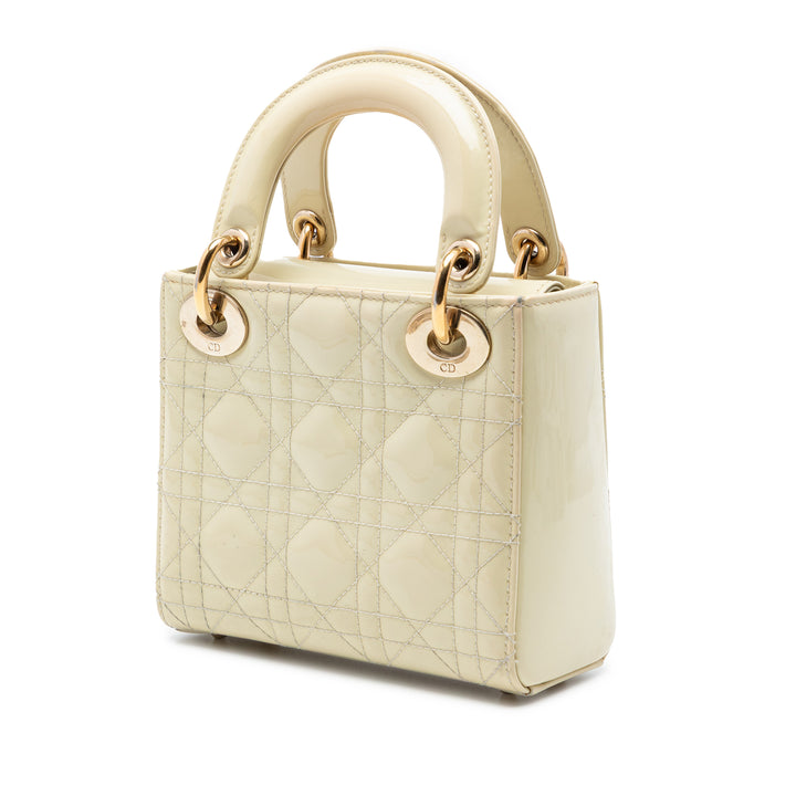 Dior Mini Cuir verni Cannage Lady Dior