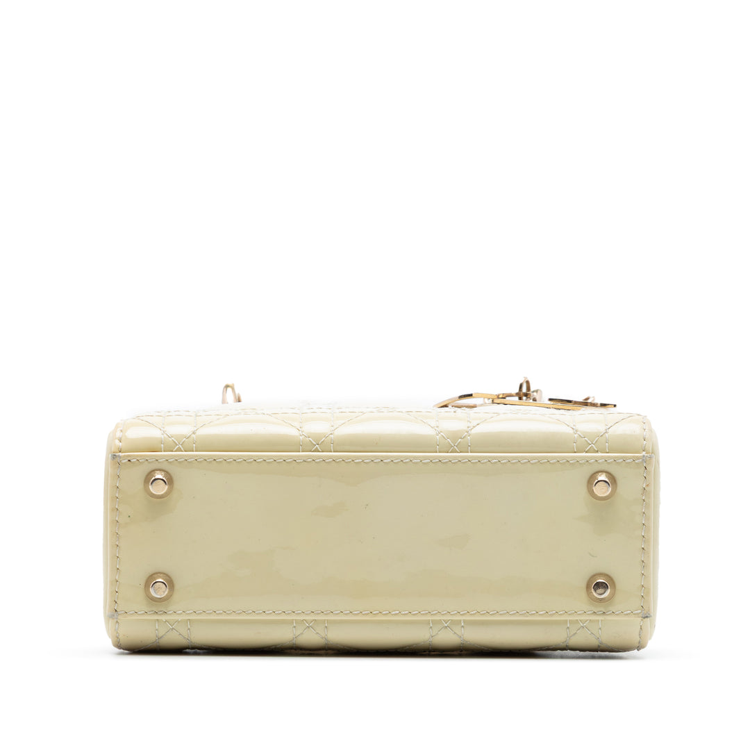 Dior Mini Cuir verni Cannage Lady Dior