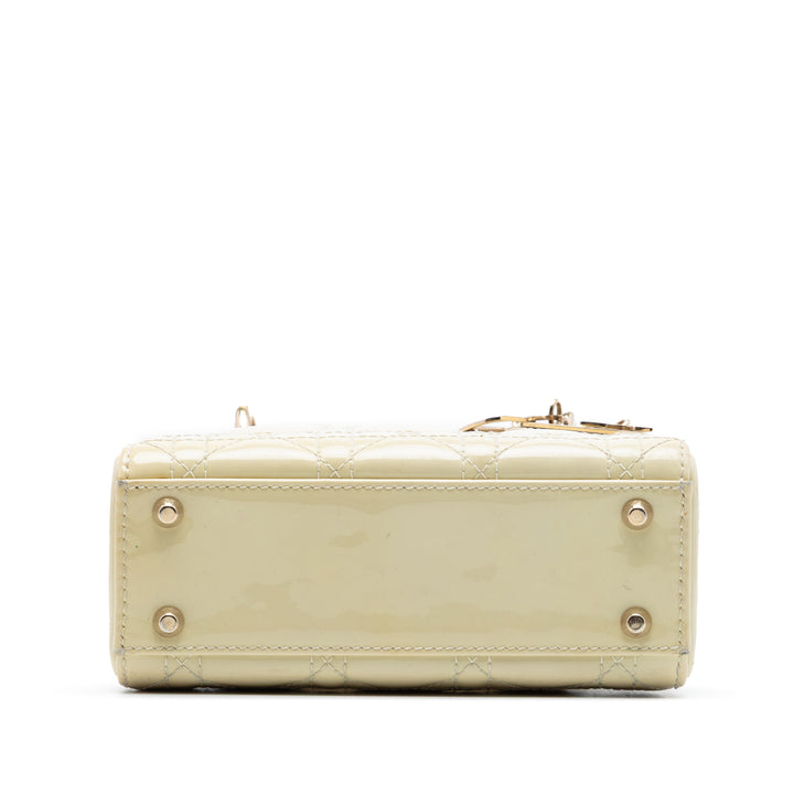 Dior Mini Cuir verni Cannage Lady Dior