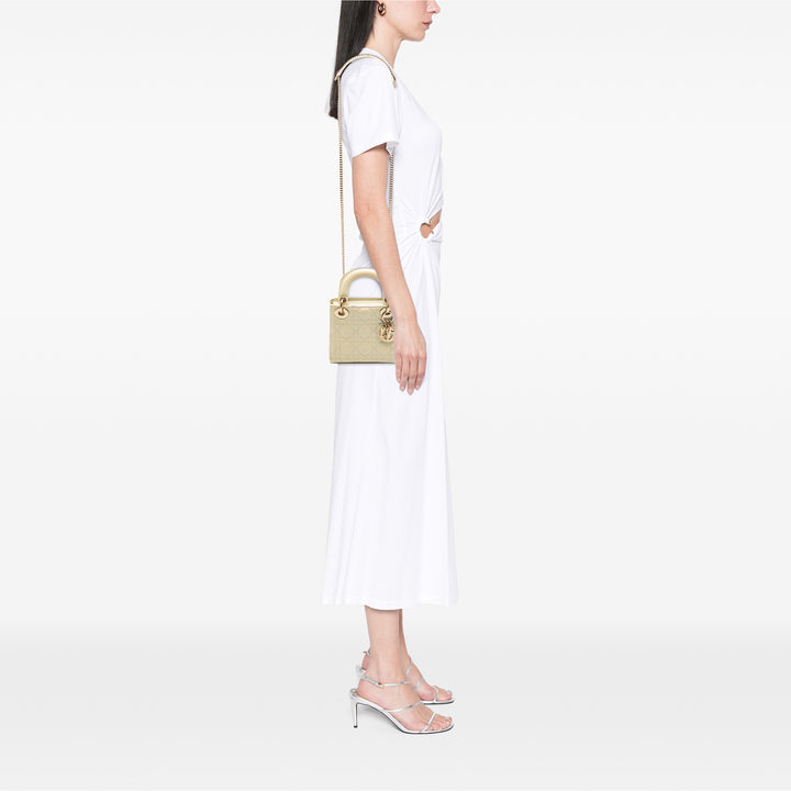 Dior Mini Cuir verni Cannage Lady Dior