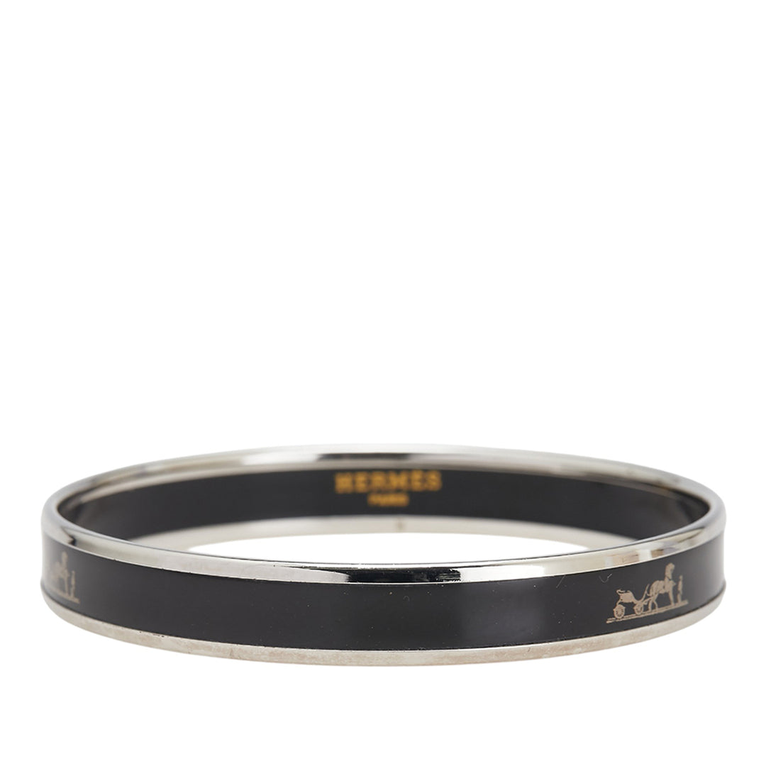 Hermès Narrow Caleche Enamel Bangle 62 Noir – GABY PARIS Authentique