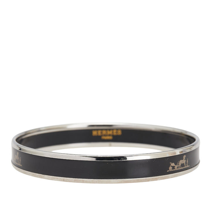 Hermès Narrow Caleche Enamel Bangle 62 Noir – GABY PARIS Authentique