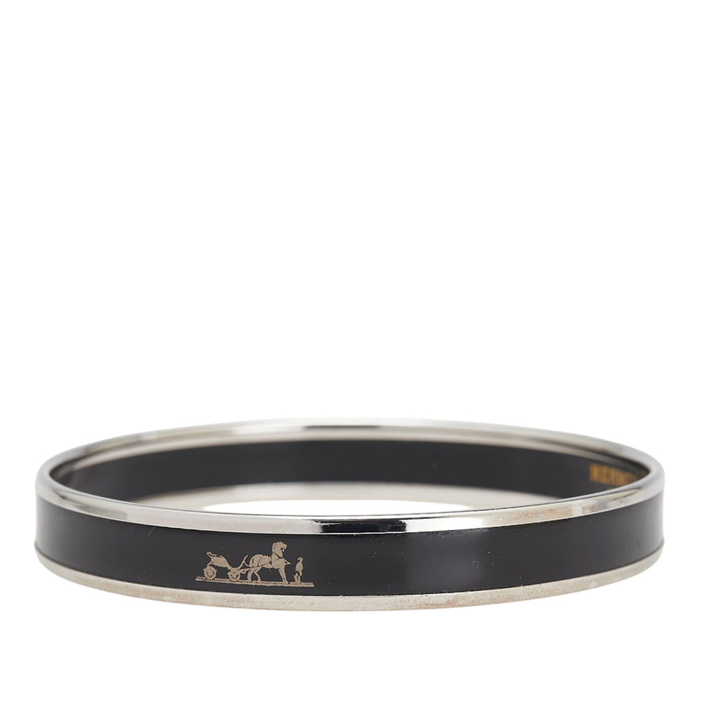 Hermès Narrow Caleche Enamel Bangle 62 Noir – GABY PARIS Authentique