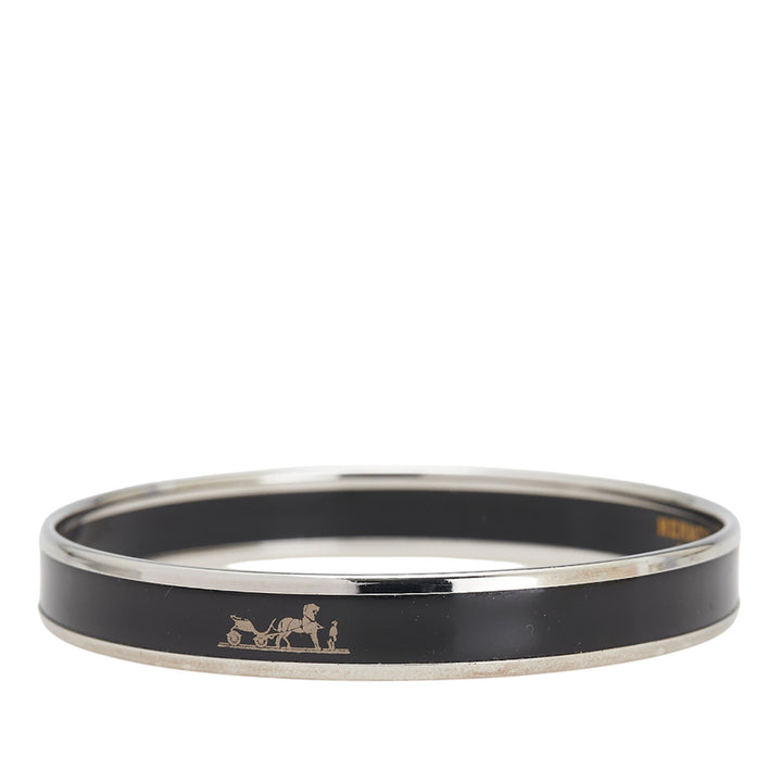 Hermès Narrow Caleche Enamel Bangle 62 Noir – GABY PARIS Authentique