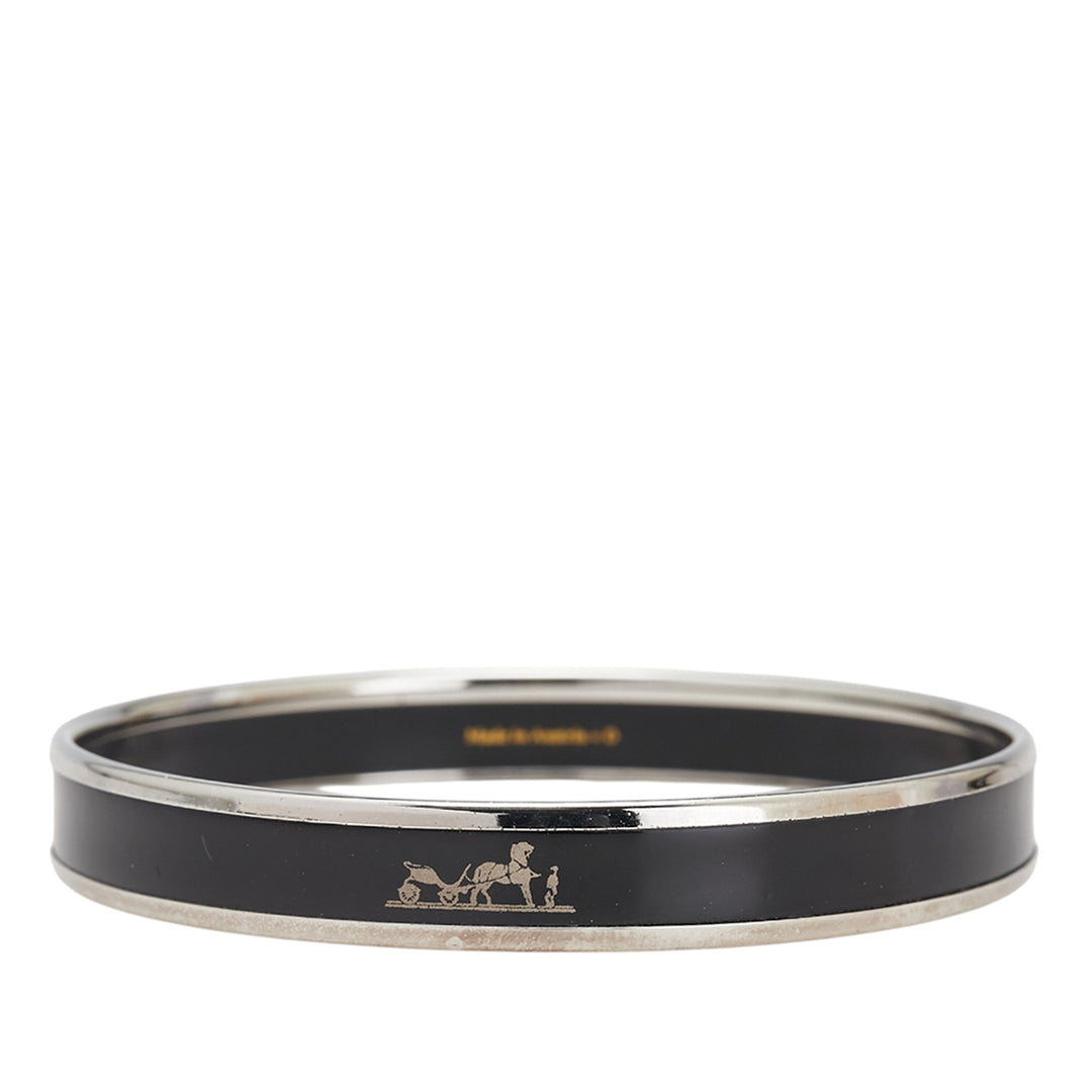 Hermès Narrow Caleche Enamel Bangle 62 Noir – GABY PARIS Authentique