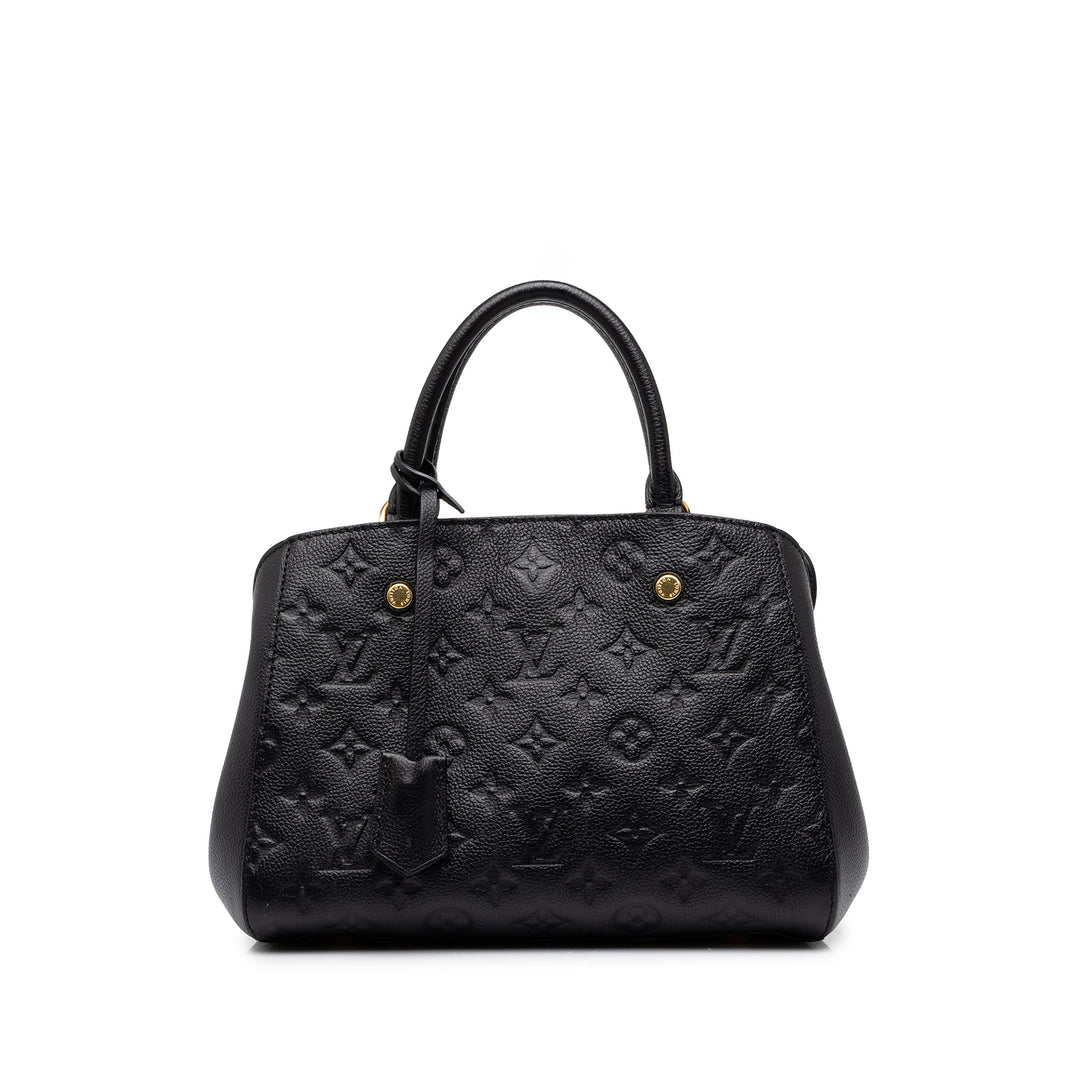 Louis Vuitton Montaigne BB Monogram Empreinte Noir – vue principale – GABY PARIS