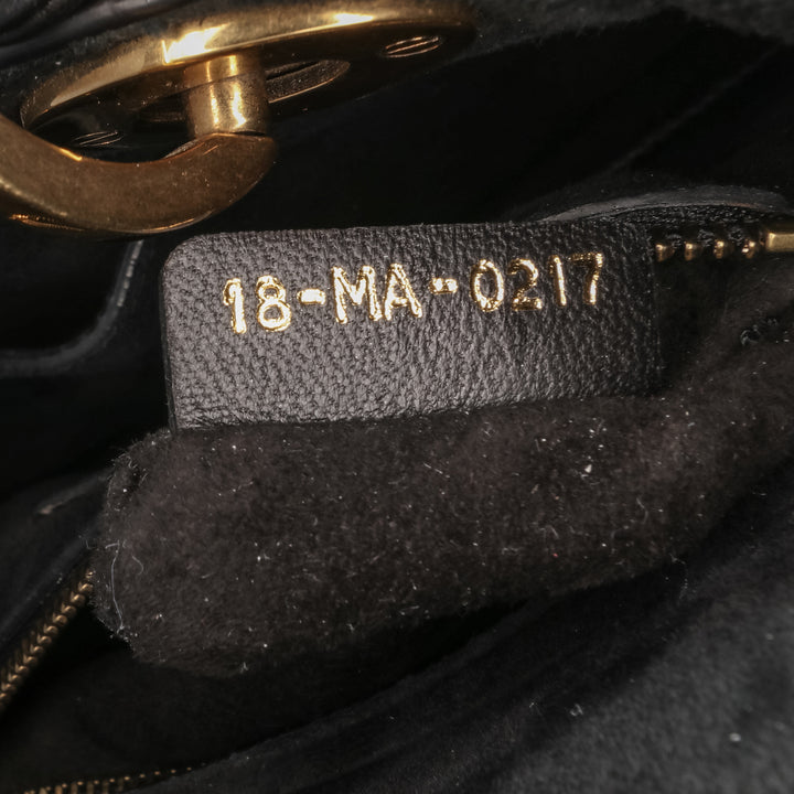 Mini Lambskin Cannage Studded Supple Lady Dior Black - Gaby Paris