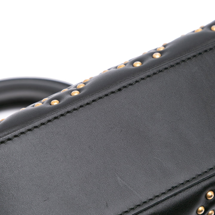 Mini Lambskin Cannage Studded Supple Lady Dior Black - Gaby Paris