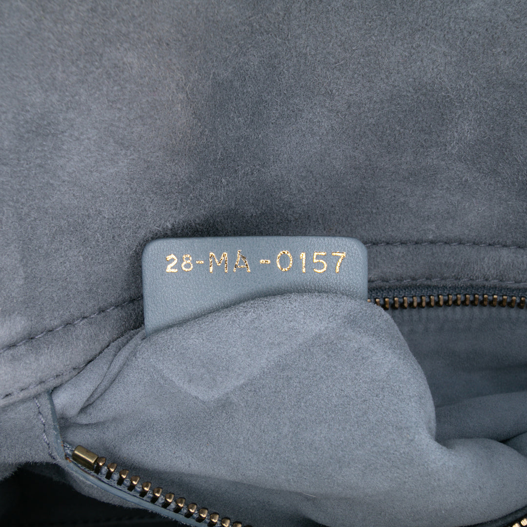Small Lambskin Cannage Studded Supple Lady Dior Gray - Gaby Paris