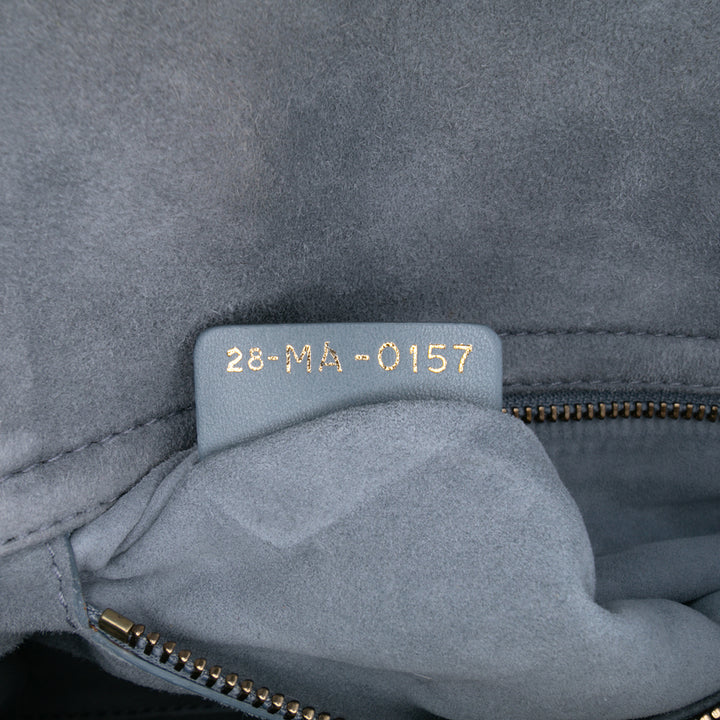 Small Lambskin Cannage Studded Supple Lady Dior Gray - Gaby Paris