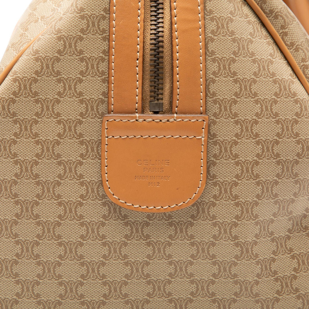 Celine Sac à main Macadam Boston Toile enduite Beige – vue 5 – GABY PARIS