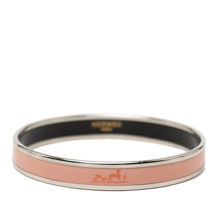 Hermès Narrow Caleche Émail Bangle 65 Métal