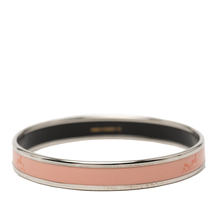Hermès Narrow Caleche Émail Bangle 65 Métal
