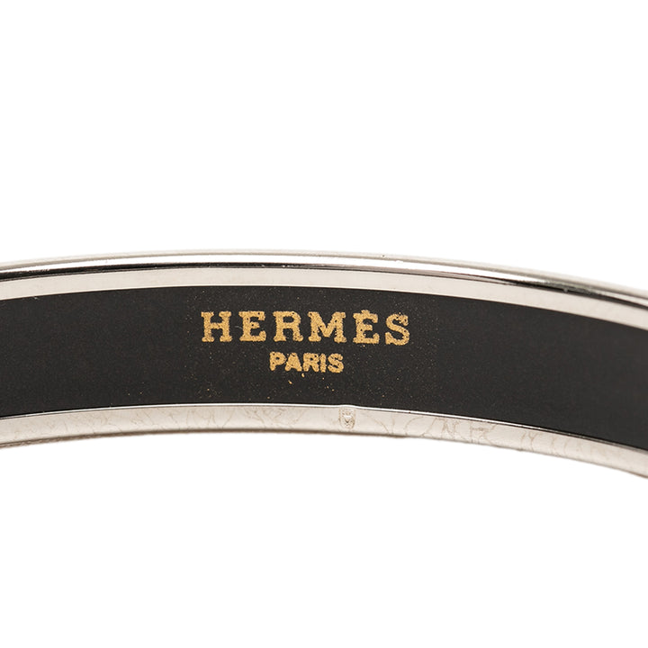 Hermès Narrow Caleche Émail Bangle 65 Métal