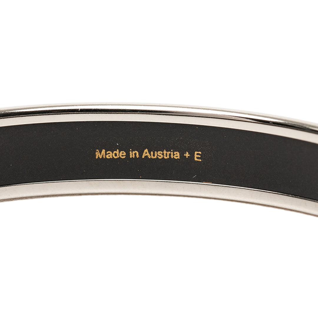 Hermès Narrow Caleche Émail Bangle 65 Métal