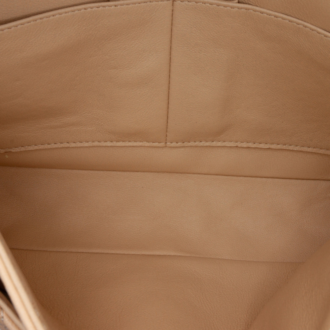 Medium Classic Lambskin Double Flap Brown - Gaby Paris