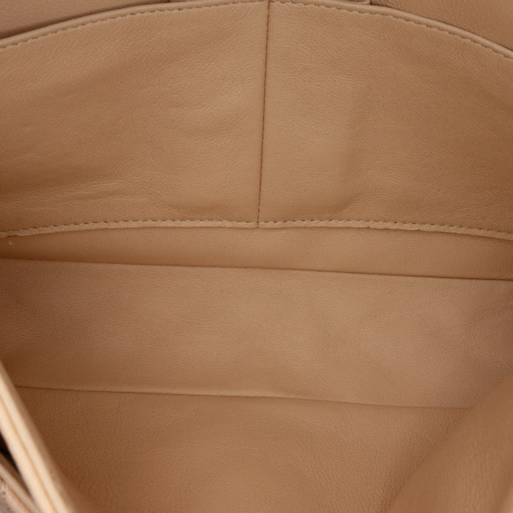 Medium Classic Lambskin Double Flap Brown - Gaby Paris