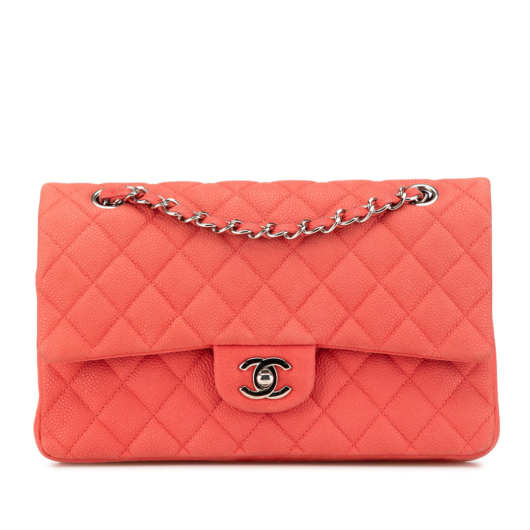 Medium Classic Caviar Double Flap Pink - Gaby Paris
