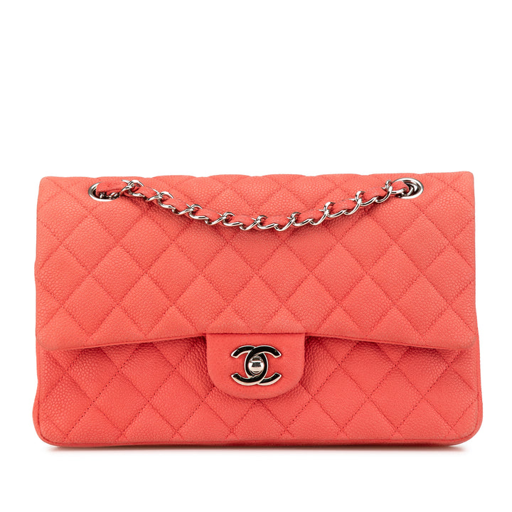 Medium Classic Caviar Double Flap Pink - Gaby Paris