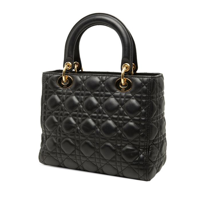 Dior Medium Cuir d’agneau Cannage Lady Dior