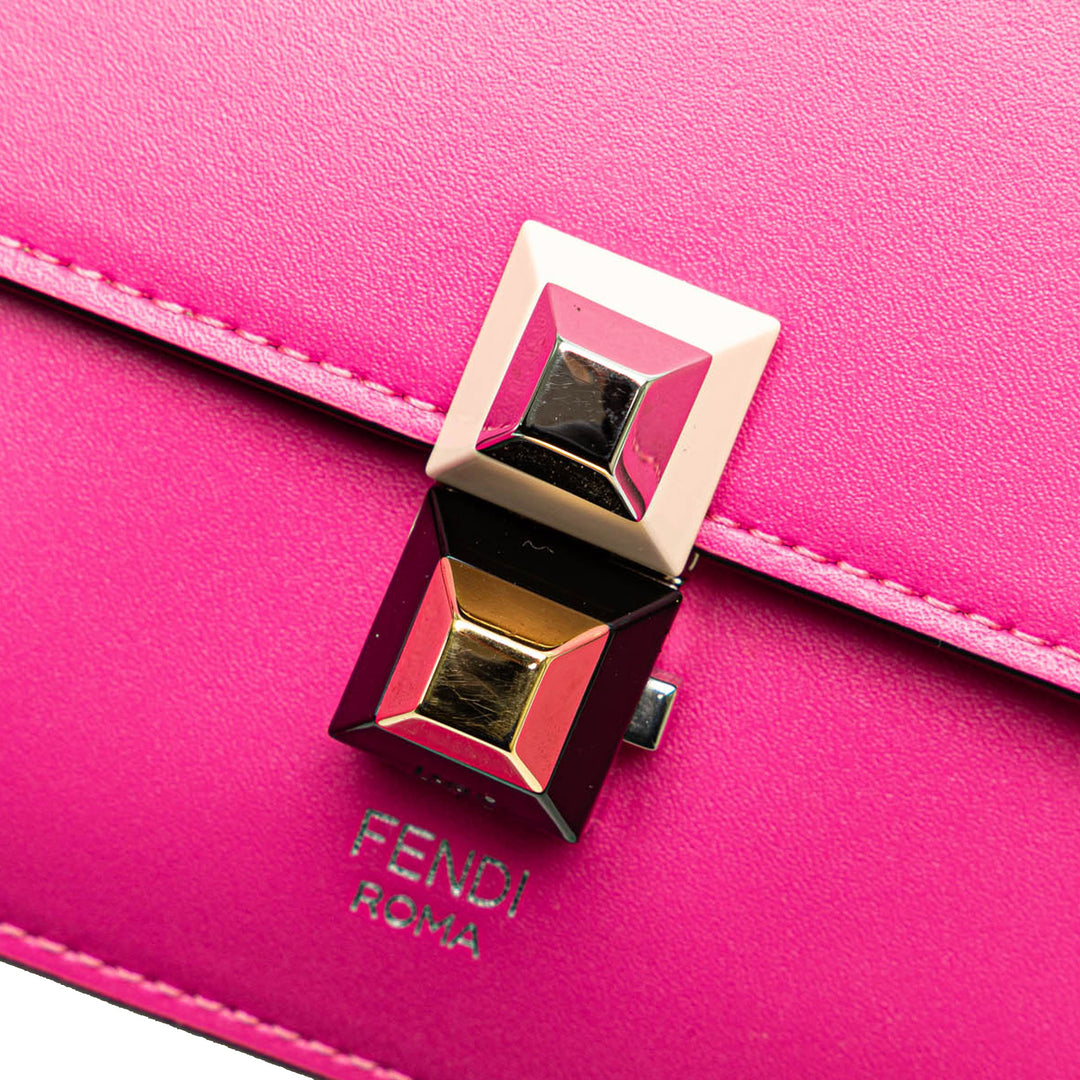 Small Leather Kan I Crossbody Pink - Gaby Paris