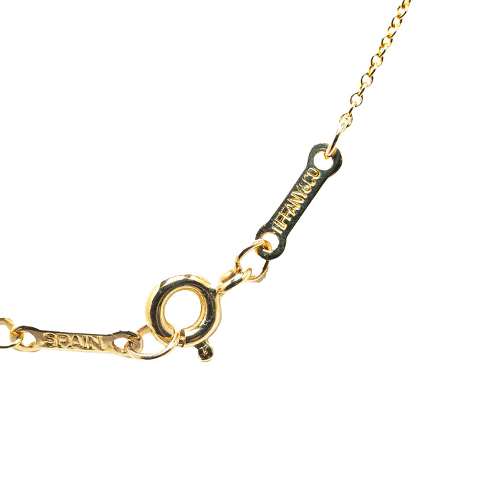 Elsa Peretti 18K Yellow Gold Open Teardrop Pendant Necklace Gold - Gaby Paris