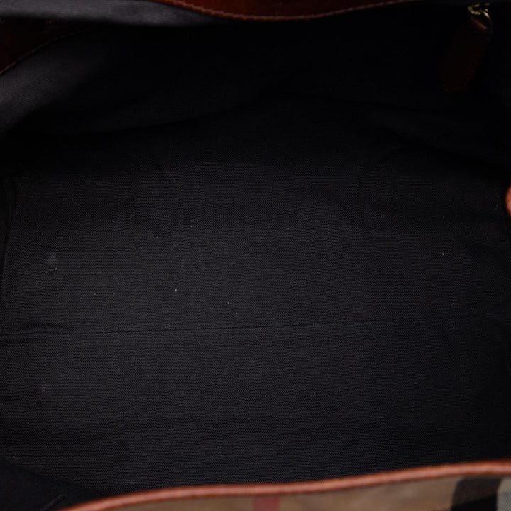 Burberry Small House Check Toile Bridle Canterbury Cabas