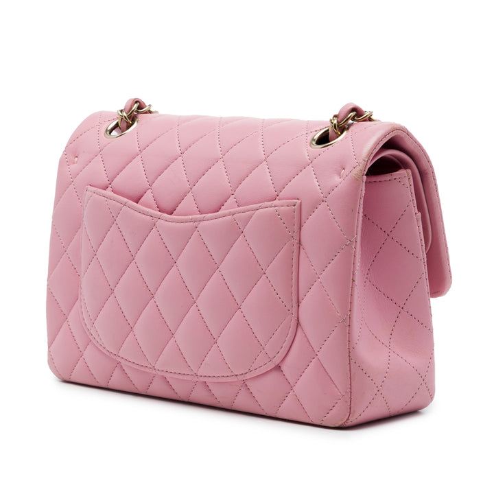 Chanel Classic Double rabat Petit Cuir d'agneau Rose