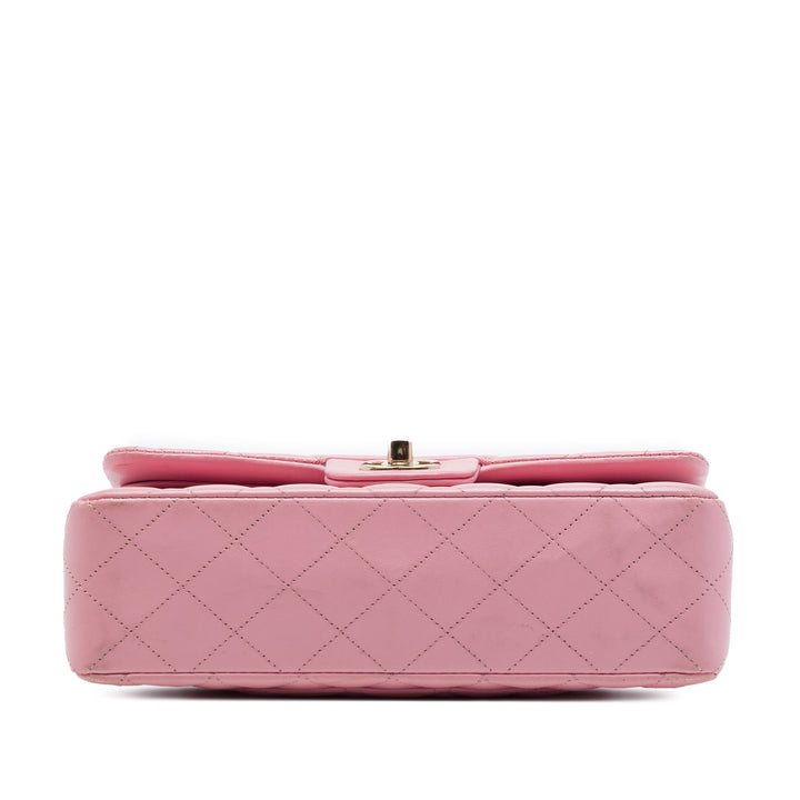 Chanel Classic Double rabat Petit Cuir d'agneau Rose