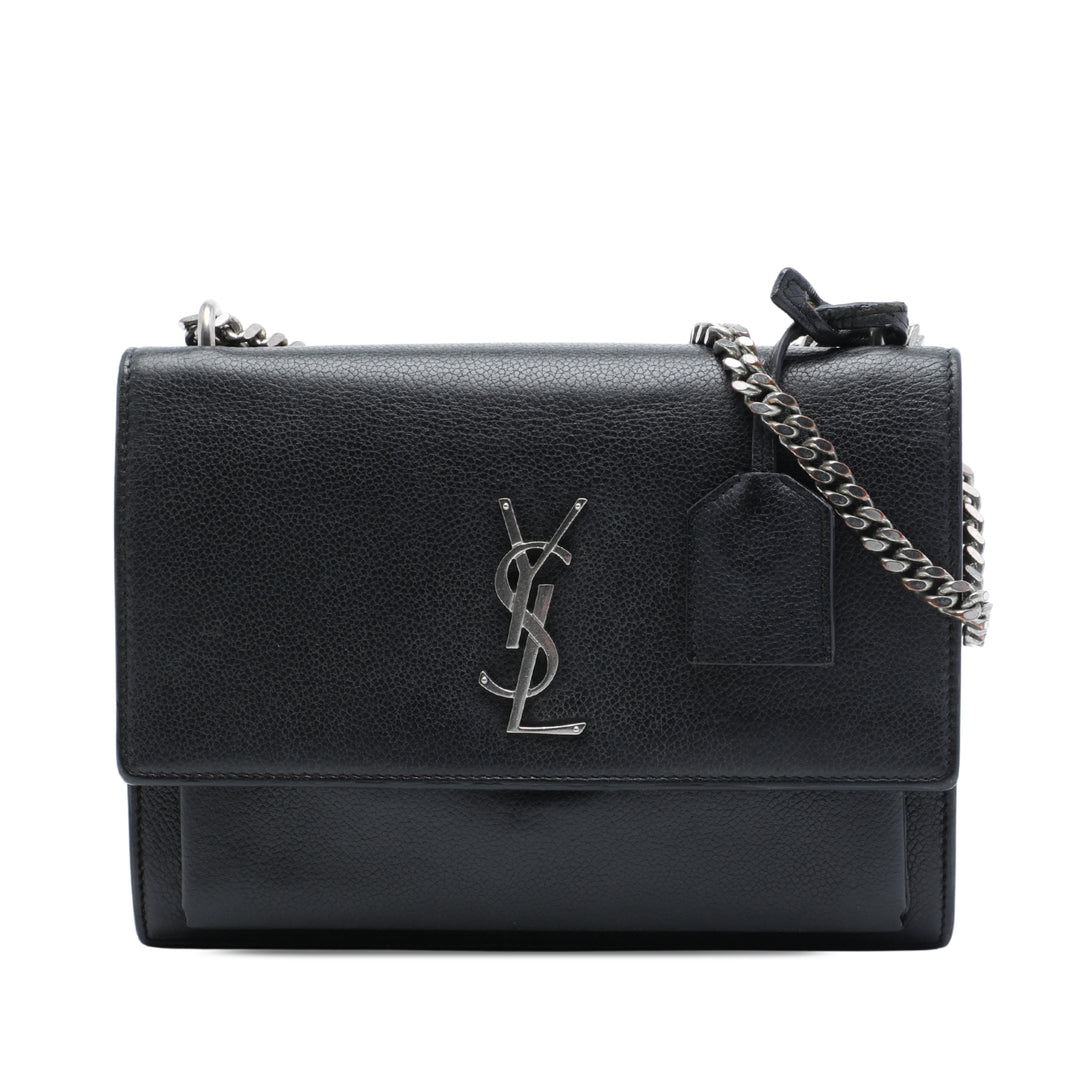 grainé Sunset Sac Moyen Cuir de veau grainé Noir