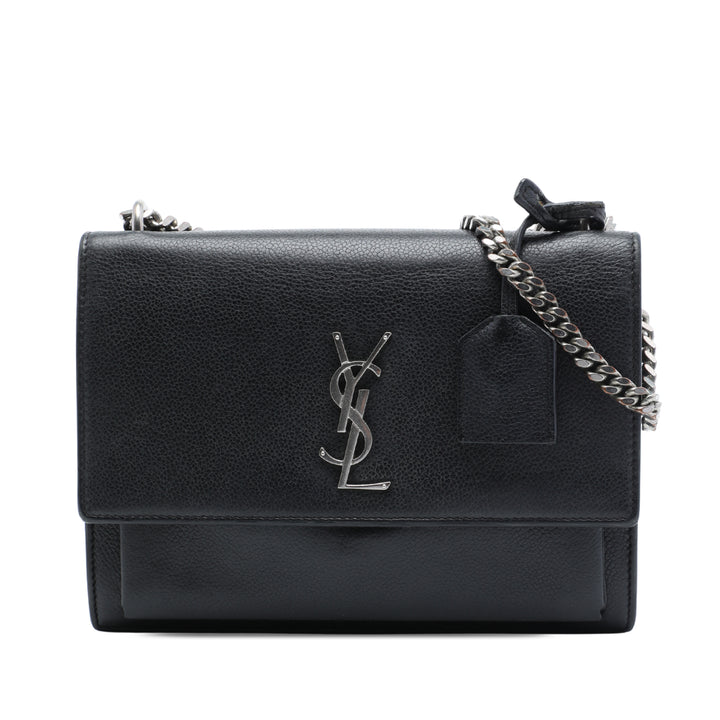 grainé Sunset Sac Moyen Cuir de veau grainé Noir