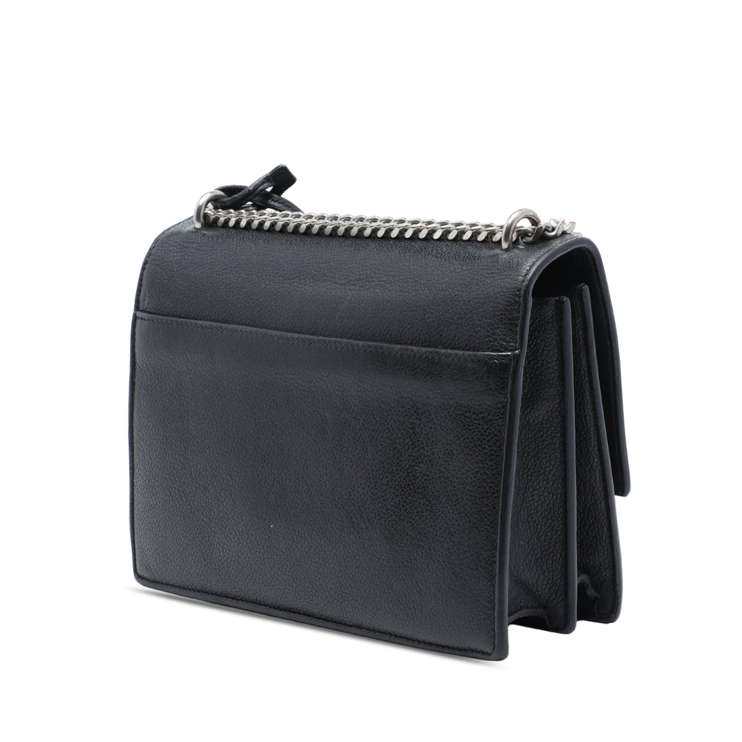 grainé Sunset Sac Moyen Cuir de veau grainé Noir