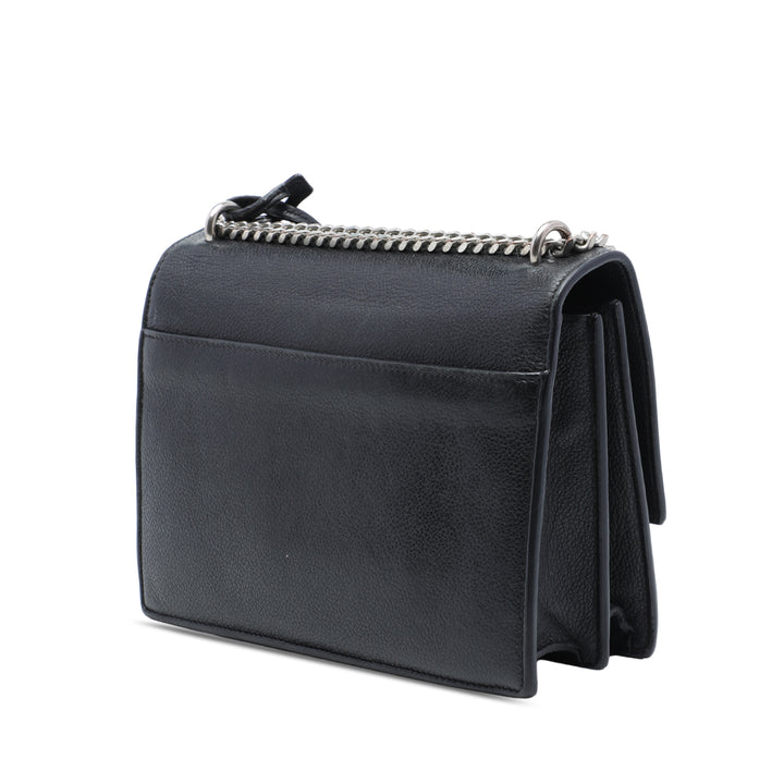 grainé Sunset Sac Moyen Cuir de veau grainé Noir