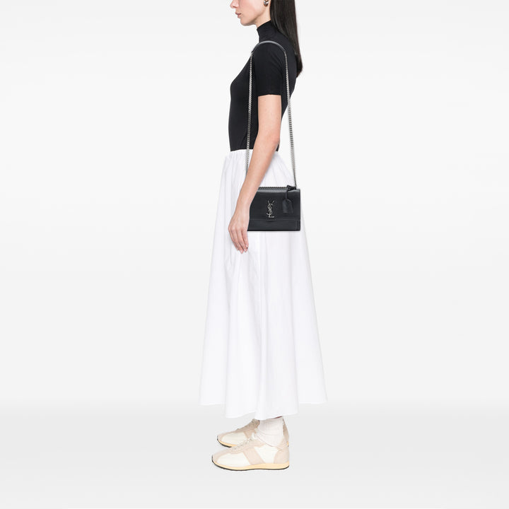 grainé Sunset Sac Moyen Cuir de veau grainé Noir