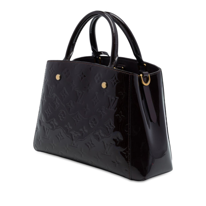 Louis Vuitton Montaigne BB Cuir verni Monogram Violet – vue 2 – GABY PARIS
