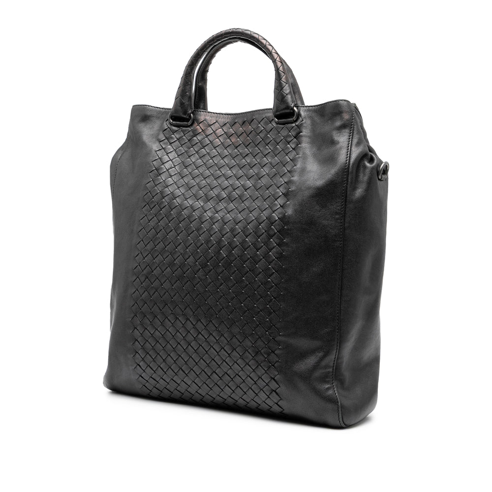 Bottega Veneta Nappa Intrecciato Vertical Convertible Sac cartable Noir – GABY PARIS Authentique
