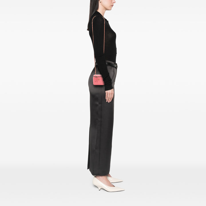 Chanel Mini Matelassé Cuir d’agneau Perle Crush Vanity avec chaîne