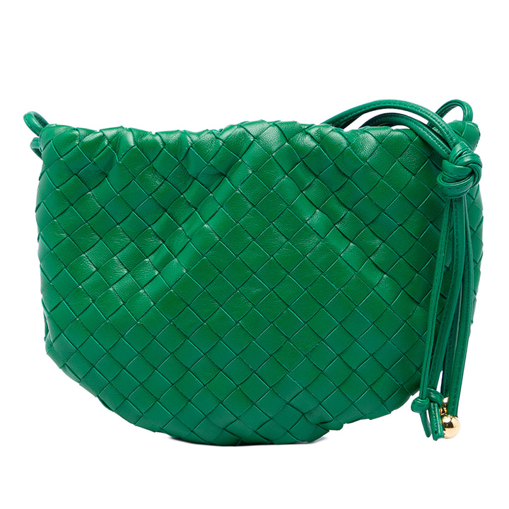 Bottega Veneta Sac bandoulière Intrecciato Bulb nappa Mini Vert – vue principale – GABY PARIS